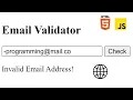 Email Validation on Website Through JavaScript Hindi