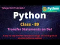 Python Class 89 del Statement Python Tutorial for Beginners