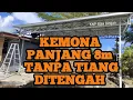 Lagu BIKIN GARASI PAJANG 8M TANPA TIANG DITENGAN #bajaringan #kanopiminimalis #tutoriyal