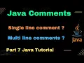 Java Comments what is single line and multiline comments Easy Learning Channel