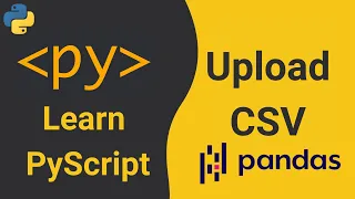 PyScript Tutorial - Upload CSV in PyScript with Pandas and Panel without JS