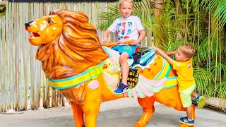 سفاری پارک میں ولاد اور نکیتا بچوں کا مضحکہ خیز پلے ٹائم