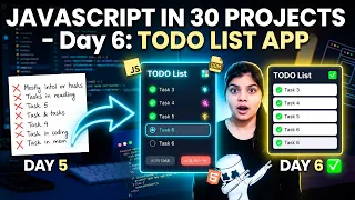 Project 6 - Build a Todo List App JavaScript DOM Manipulation Explained 30 JS Projects