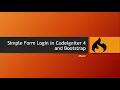 Simple Form Login In CodeIgniter 4 And Bootstrap