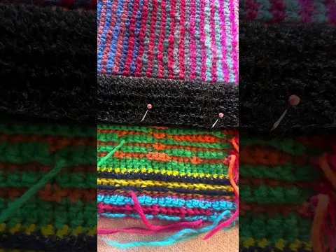 Backside of a double border in progress #crochet