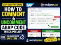 ABAP Comment Uncomment Shortcut in Eclipse ADT SAP ABAP
