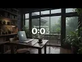 2HR Rainy Study Session Pomodoro Timer 2 Sessions Calm Rain Sounds No Music