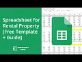 Spreadsheet for Rental Property Free Template Guide