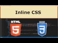 HTML5 and CSS3 11 - Inline CSS