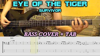 Download EYE OF THE TIGER  Bass TAB Survivor - COVER LESSON - Rocky Balboa Theme Song - Bass Covers with TABS MP3