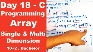 Array in C Single and Multi Dimension with program example Day 18 Readersnepal