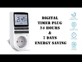 Digital Light Timer Plug Outlet Timer Socket LCD Display Programs 24 Hours 7 Days