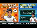 PYQs on Output of Python Program Functions Flow of Execution Class 12th CS revision CBSE 2026