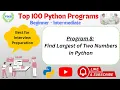 Python Program 008 Find Largest of Two Numbers in Python If Else Example
