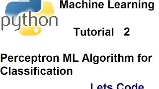 Machine Learning Perceptron algorithm in python part 2