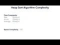 5 Heap Sort Complexity