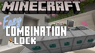 Minecraft A super simple combination lock tutorial for anyone in Bedrock or Java Edition