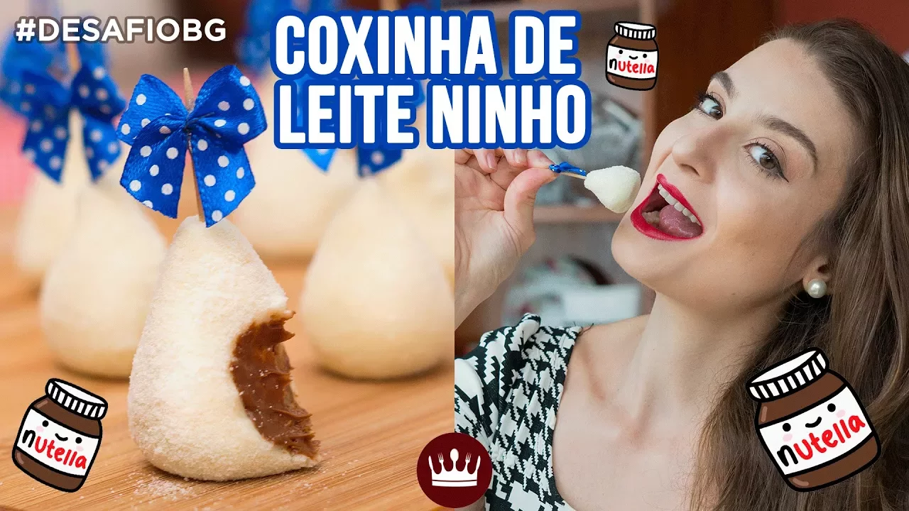 COXINHA DE LEITE NINHO COM NUTELLA (3 INGREDIENTES) #DESAFIOBG COZINHA DO BOM GOSTO GABI ROSSI