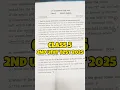 Class 5 English 2nd Unit Test Question Paper 2025 Class 5 English 2nd Unit Test Suggestion 2025