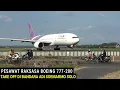 Download Lagu Dekat Jalan Raya !!! Pesawat Berbadan Besar Boeing 777-200 Take Off dari Bandara Adi Soemarmo Solo
