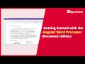 Getting Started with the Angular Word Processor Document Editor