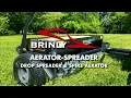 The Brinly Spike Aerator Drop Spreader Combo Attachment
