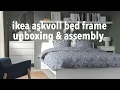 IKEA ASKVOLL BED FRAME UNBOXING AND ASSEMBLY
