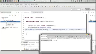 15 Java advanced StrinBuffer ensureCapacity
