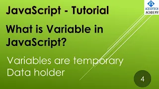 JavaScript Variables Javascript tutorial in hindi