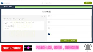 CISCO - PYTHON MODULE 3 TEST Answers PCAP