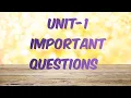unit-1 important questions for java OOPs through java important questions unit-1