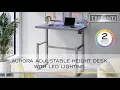Tresanti Aurora Adjustable Desk with LED Lighting