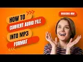 Lagu how to convert audio file into mp3 format | free online audio converter | mp3 converter.