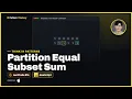 Partition Equal Subset Sum - LeetCode 416 Knapsack Counting DP JavaScript