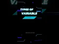 Types of Variable in Javascript