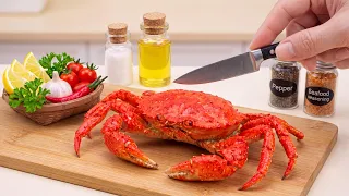 Best Seafood Feast Ever 😋 Miniature Crab Boil with Garlic Lemon Butter 🧈 ASMR Cooking Mini Real Food