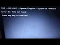 Error 15 File not found Press any key to continue Not booting