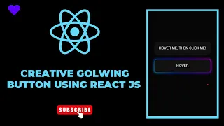 Creative Reactjs CSS Button Hover Effects Glowing Gradient Border Effects using React js CSS