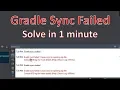 FIXED How To Fix Gradle Sync Failed Android Studio in 1 minute 2018