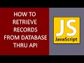 Retrieve MySQL Records Using PHP API Display with JavaScript