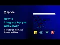 How to integrate Apryse WebViewer in JavaScript React Vue Angular and More