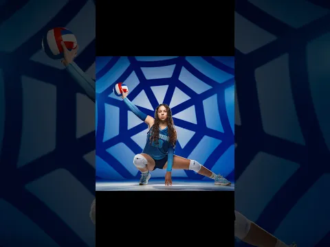 Spider-Man, Volleyball edition! And that web? 100% created IN-CAMERA. Lights & a little photo magic!