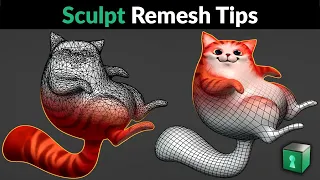 Blender Secrets - Voxel and Quad Remesh in Sculpt Mode check captions for updated shortcuts