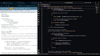 Using a TableModel object to provide the ResultSet data to the JTable