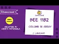 Beecrowd Problem 1182 - Column in Array solution Bangla C language