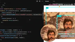 Face Detection Machine Learning with React JS Real Time Object Detection using Tensorflow