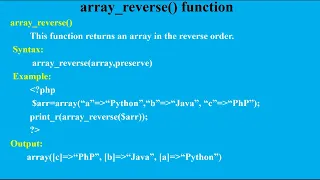 PHP Array Functions