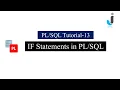 Oracle Tutorial 13 - IF Statements in with Example in Hindi Javainhand