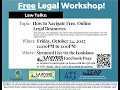 Law Talks - How to Navigate Online Legal Resources