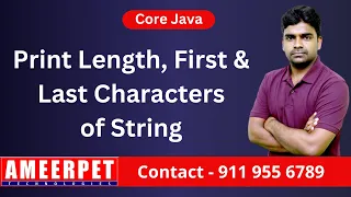 Display Length First and Last Characters of String By Srinivas Ameerpet Technologies